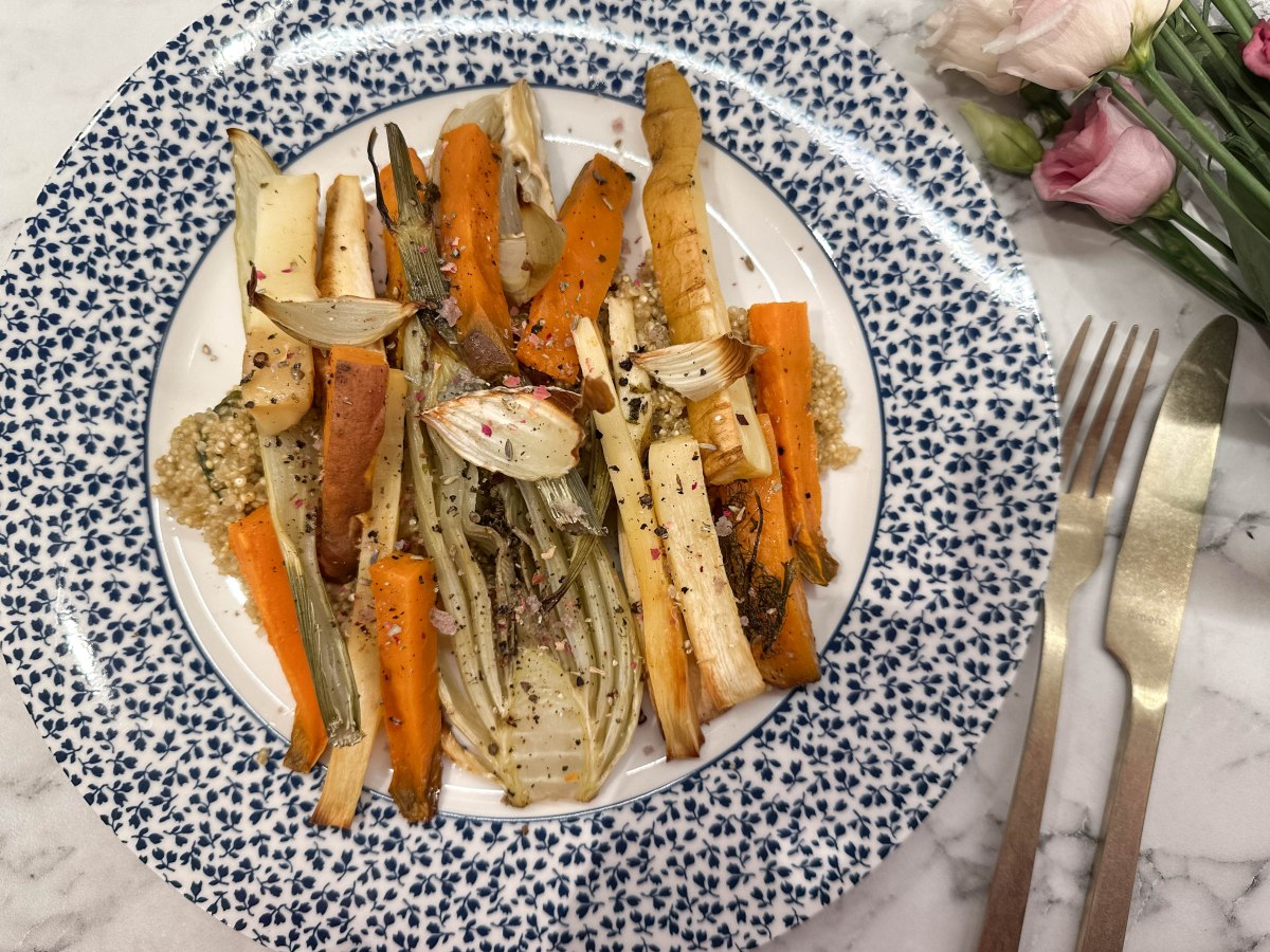 Quinoa met gegrilde herfstgroenten (vegan)